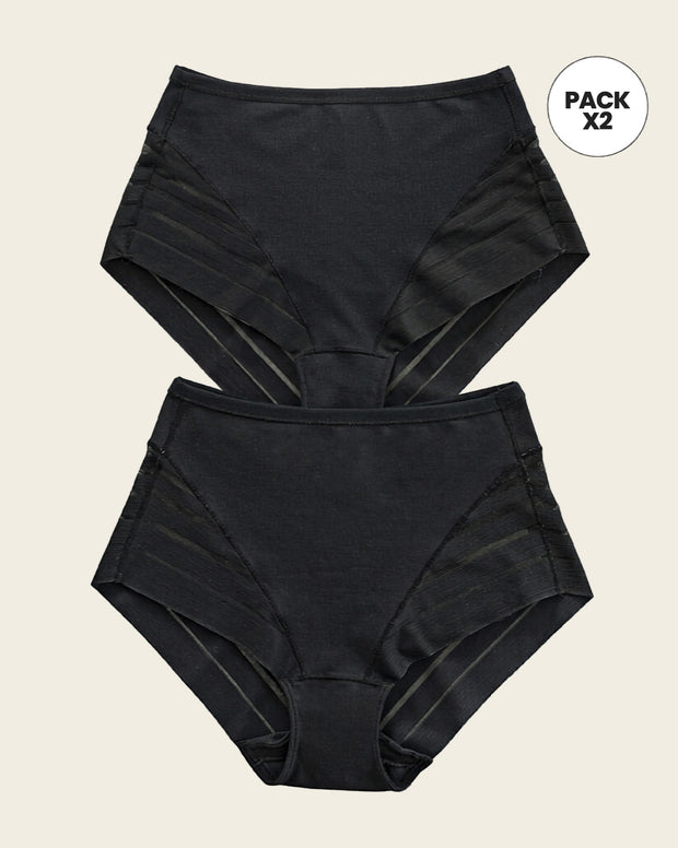 Paquete x 2 panty faja pantalón clásicos compresión moderada de abdomen