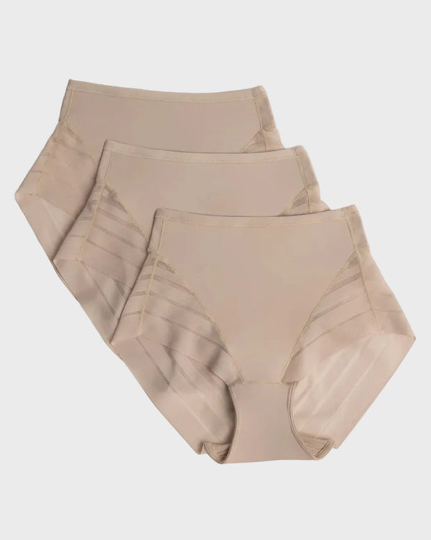 Paquete x 3 panties faja clásicos con control moderado de abdomen