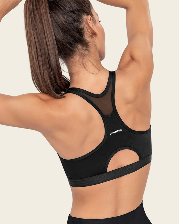 Top deportivo con espalda atlética en material de secado rápido