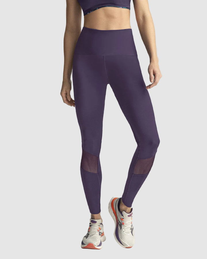 Legging de compresión con mallas transpirables en piernas