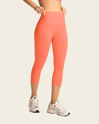 Capri de control en abdomen y muslos con bolsillo lateral#color_244-naranja