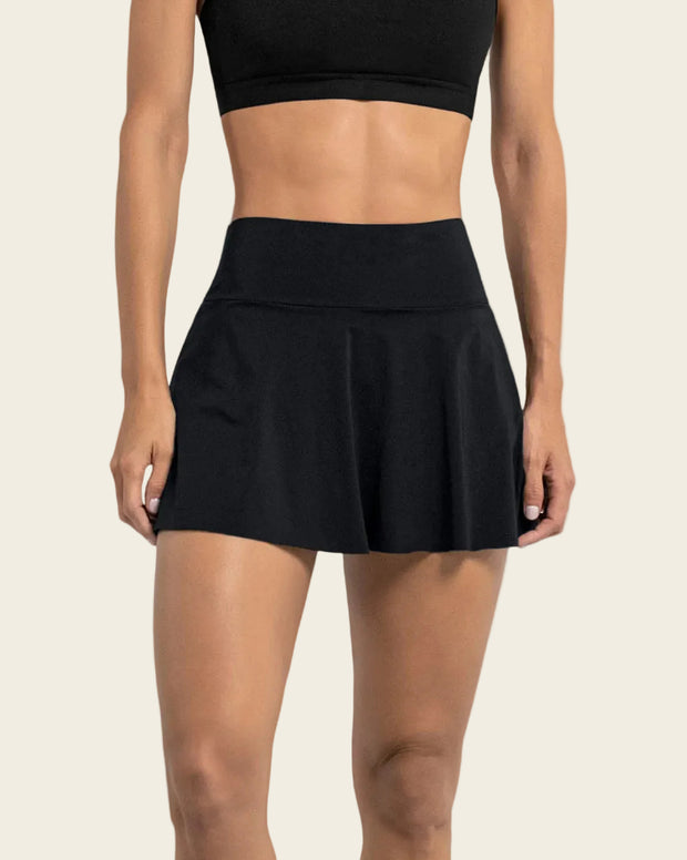 Falda deportiva con short interno con bolsillo