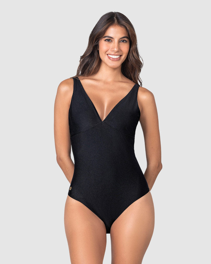 Traje de baño entero escote profundo