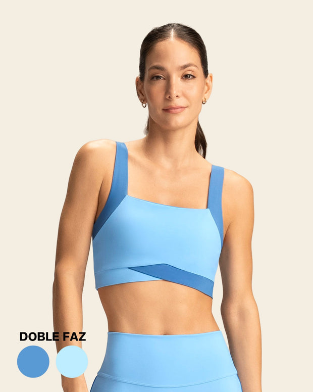 Top deportivo doble faz, cargaderas anchas