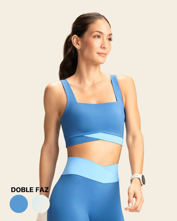 Top deportivo doble faz, cargaderas anchas