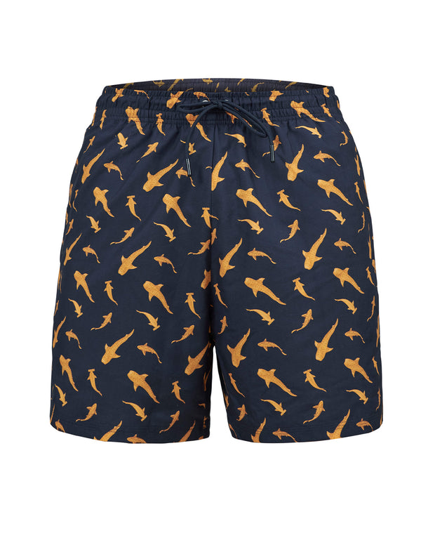 Pantaloneta de baño masculina con práctico bolsillo al lado derecho