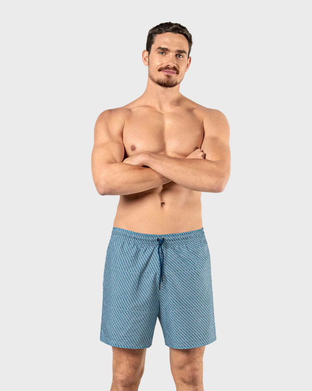 Pantaloneta de baño masculina con práctico bolsillo al lado derecho