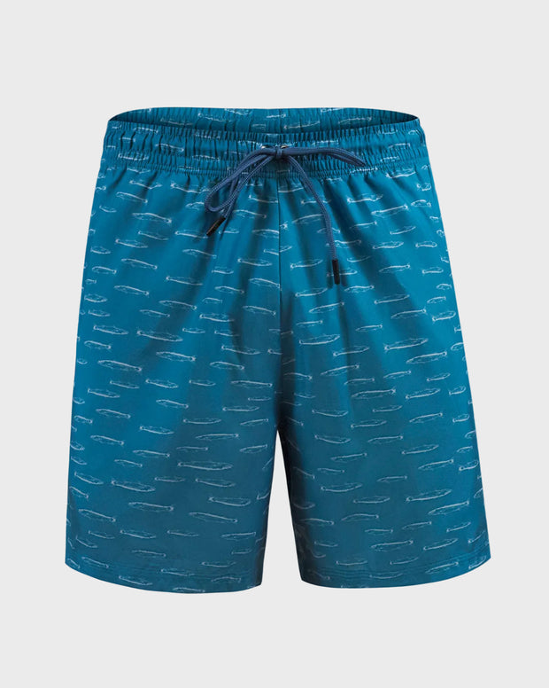 Pantaloneta de baño masculina con práctico bolsillo al lado derecho