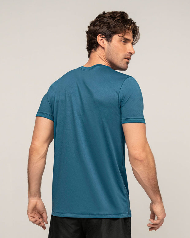 Camiseta deportiva masculina semiajustada de secado rápido