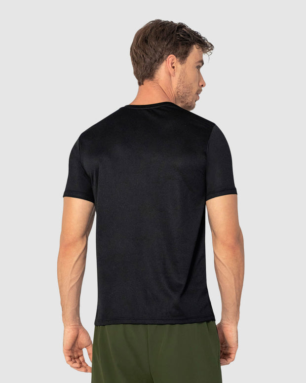 Camiseta deportiva masculina semiajustada de secado rápido