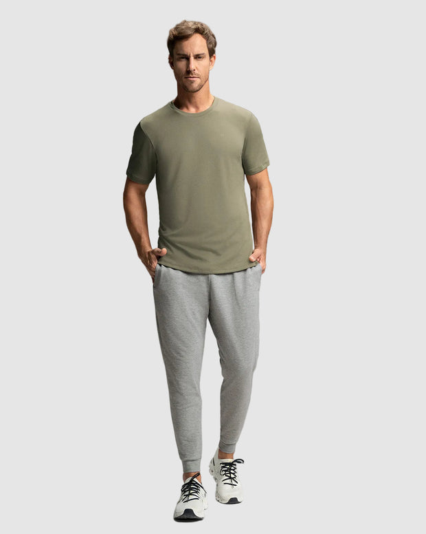 Camiseta deportiva masculina semiajustada de secado rápido