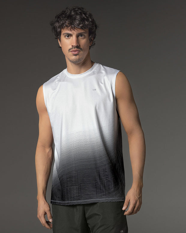 Camiseta manga sisa deportiva y de secado rápido para hombre