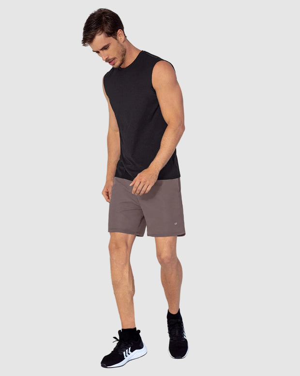 Camiseta manga sisa deportiva y de secado rápido para hombre