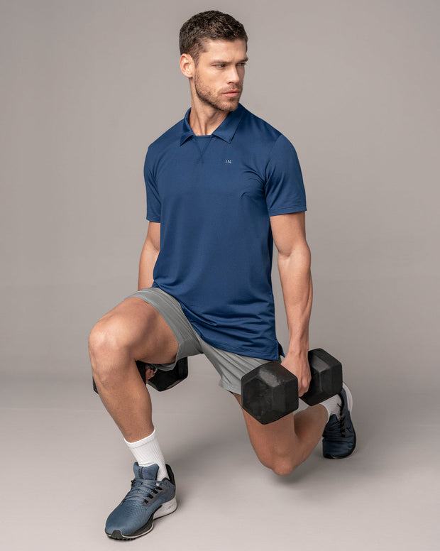 Camiseta deportiva transpirable con cuello tipo polo