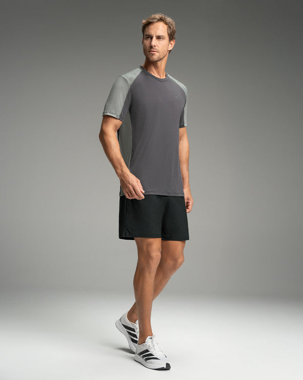 Camiseta deportiva masculina manga corta