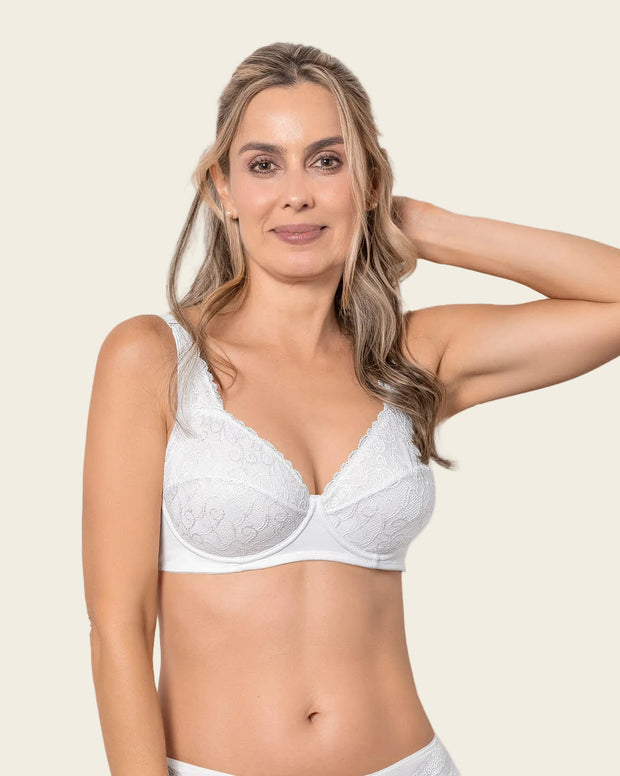 Brasier triangular con copas en SmartLace® y espalda en tela lisa