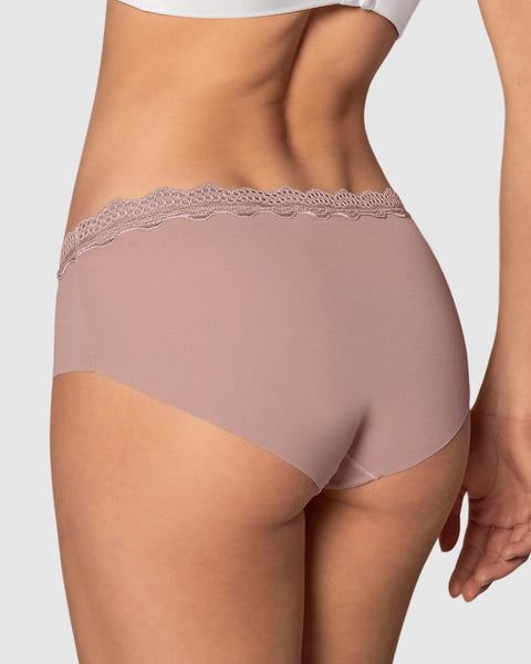 Panty hípster con encaje en cintura tiro medio#color_281-pink