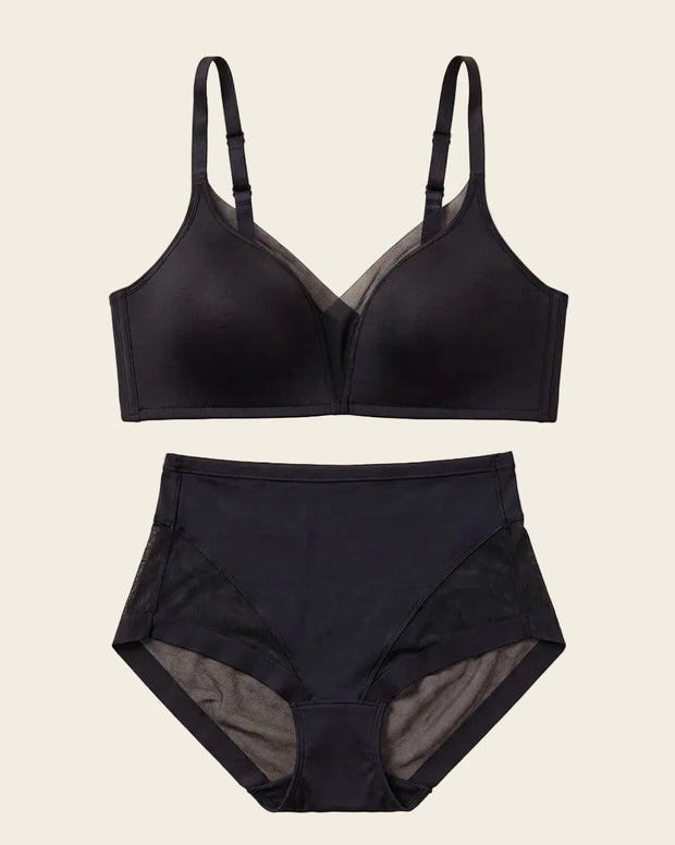 ComfortFit Bra + Truly Undetectable Panty en Negro