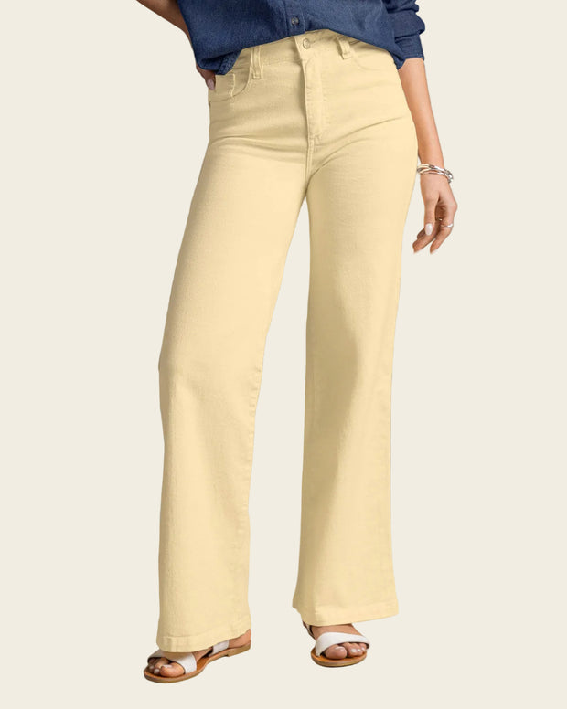 Jean bota ancha esencial para mujer