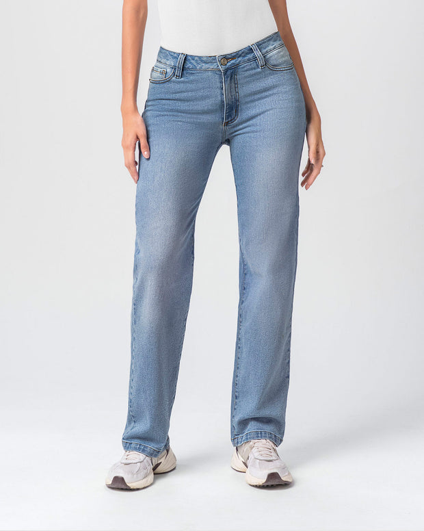 Jean bota recta para mujer