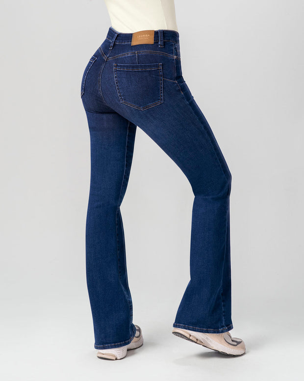 Jean levanta glúteos bota flare