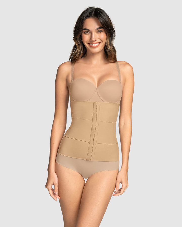 Faja cinturilla de compresión moderado con bandas anatómicas