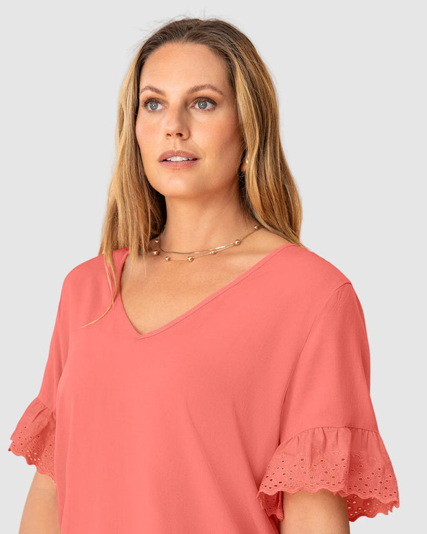 Blusa con detalle en mangas