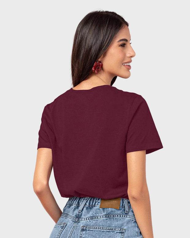 Camiseta manga corta en algodón con estampado en frente