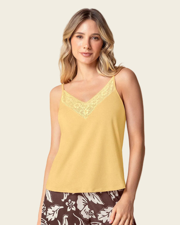 Camiseta de tiritas con escote en V