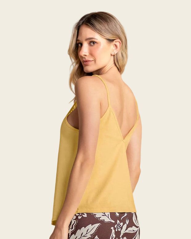 Camiseta de tiritas con escote en V