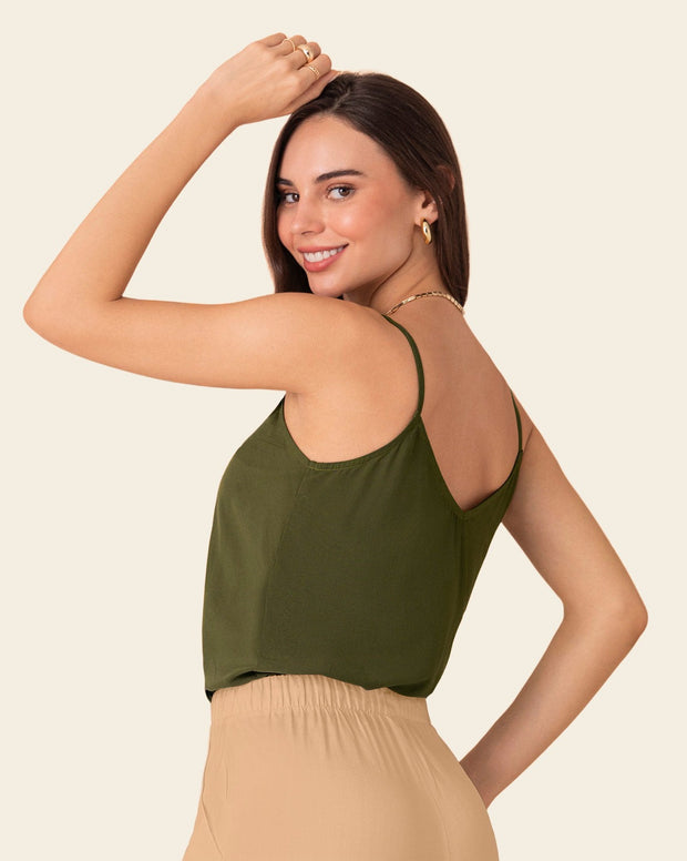 Blusa tiritas con escote en espalda