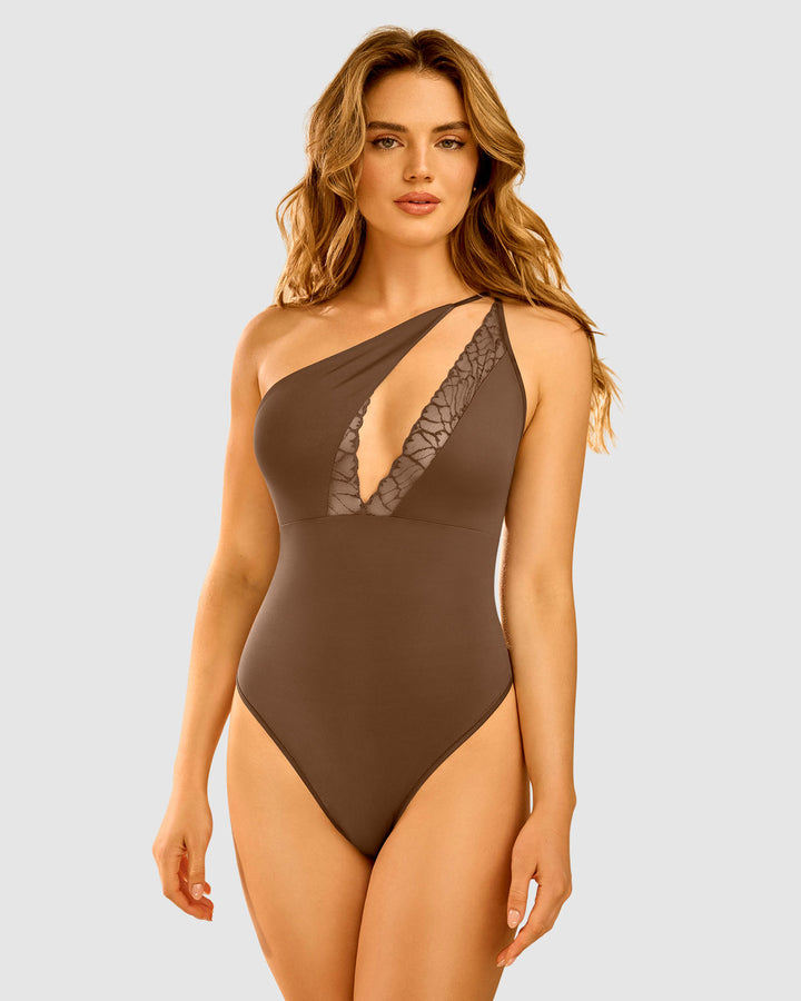 Body de escote asimétrico con SmartLace® Leonisa by Serez