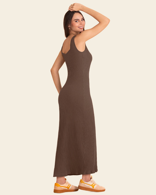 Vestido manga sisa doble escote
