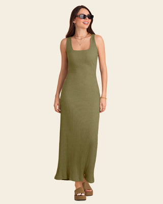 Vestido manga sisa doble escote#color_c48-verde-oliva