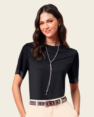 Camiseta-cuello-redondo-con-mangas-en-transparencia#color_700-negro