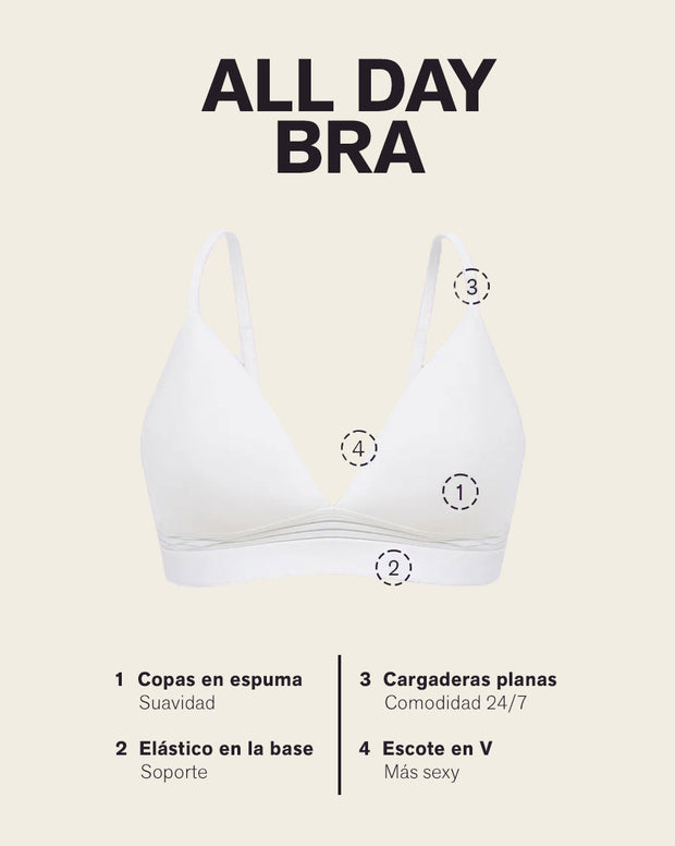 Brasier ultracómodo sin varillas ni estructuras internas