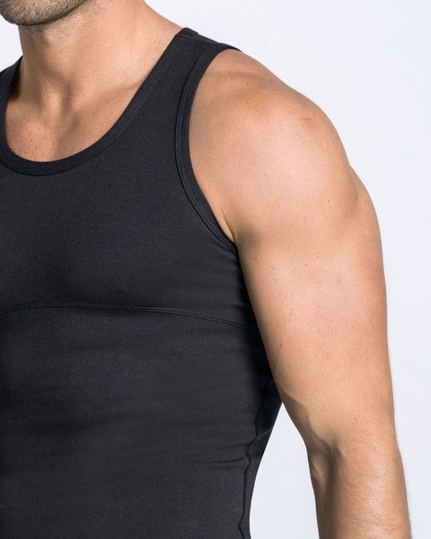 Camiseta de compresión moderada en abdomen y zona lumbar#color_700-negro