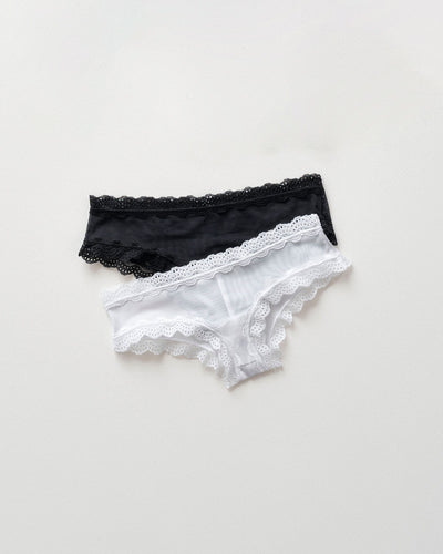Paquete x2: panty cachetero con toques de encaje#color_s01-blanco-negro