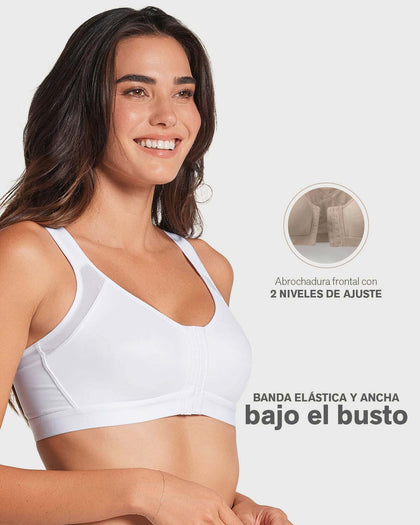 Brasier corrector de postura con compresión de volumen del busto Multi/Functional#color_000-blanco