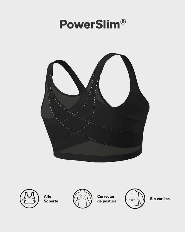 Brasier facilitador de postura con reducción de volumen del busto