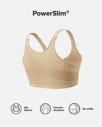 Brasier corrector de postura con compresión de volumen del busto Multi/Functional#color_801-cafe-medio