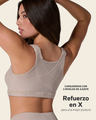 Brasier facilitador de postura con reducción de volumen del busto#color_245-verde-menta
