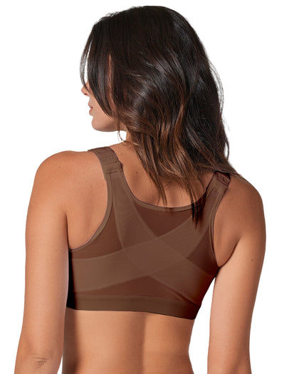 Brasier corrector de postura, compresión volumen del busto#color_875-cafe-oscuro