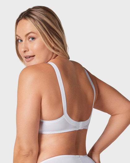 Brasier clásico sin varilla con copas en encaje#color_000-blanco