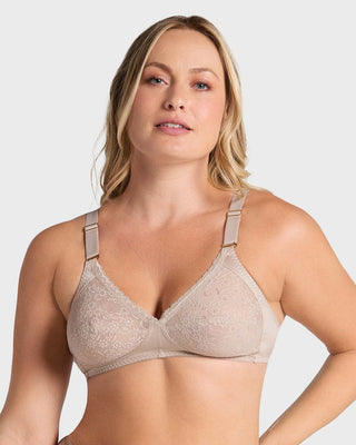 Brasier clásico sin varilla con copas en encaje#color_802-cafe-claro