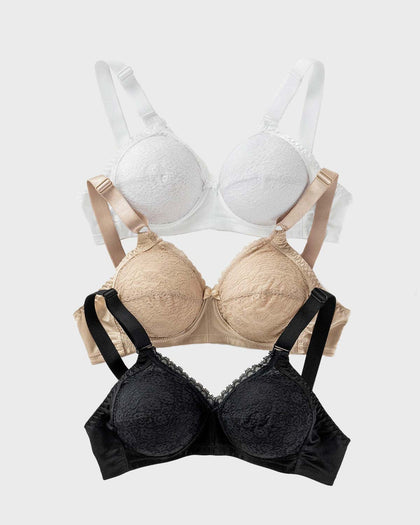 Brasier clásico sin varilla con copas en encaje#all_variants
