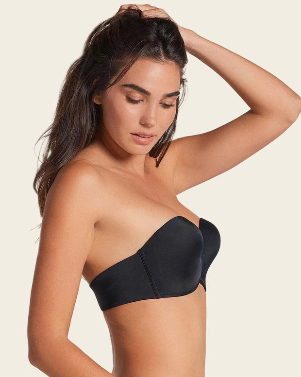 Brasier strapless antigravedad de realce alto sin varilla