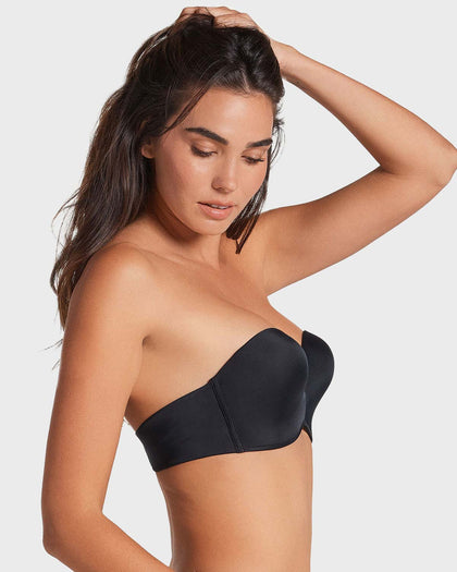 Brasier strapless antigravedad de realce alto sin varilla#color_700-negro