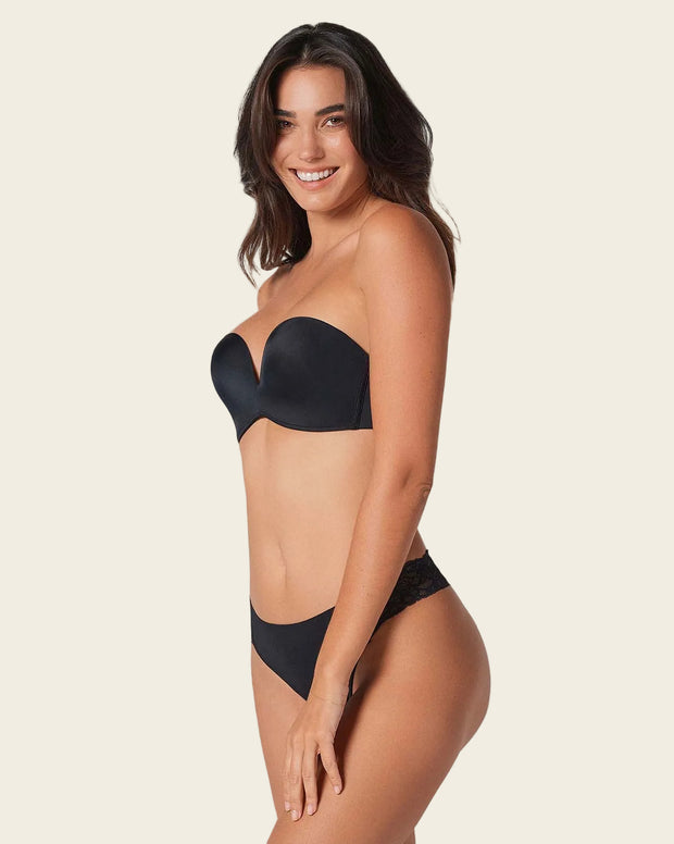 Brasier strapless antigravedad de realce alto sin varilla