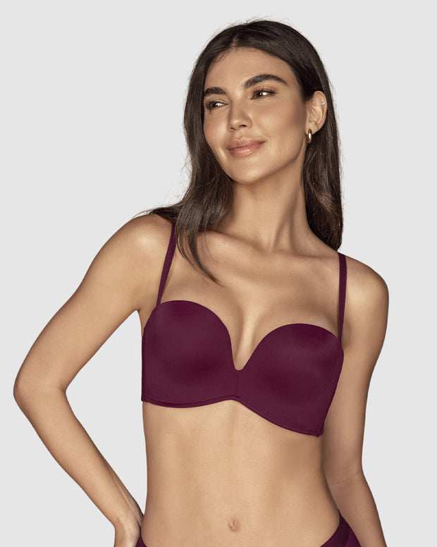 Solo-POS Brasier strapless de realce alto sin varilla